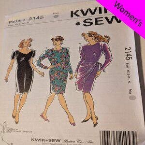Kwik Sew 2145 Sewing Pattern NEW UNCUT dress size XSm - XLg